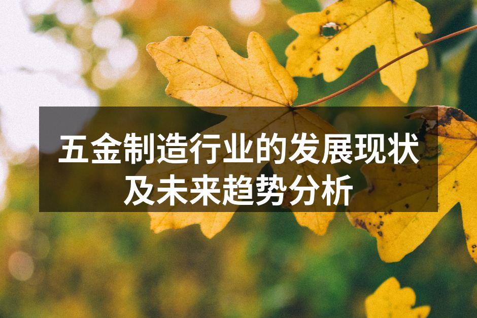 五金制造行业的发展现状及未来趋势分析