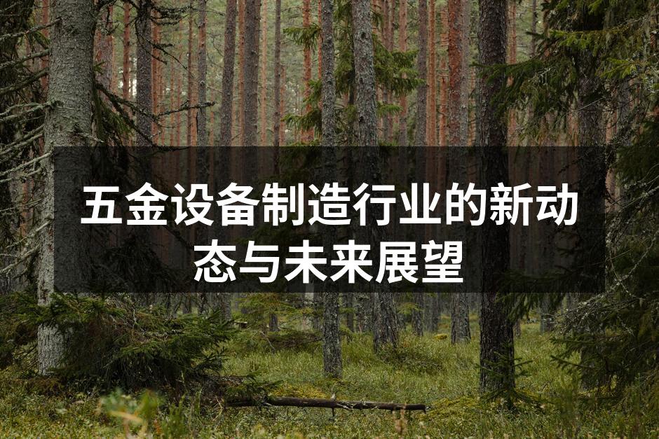 五金设备制造行业的新动态与未来展望